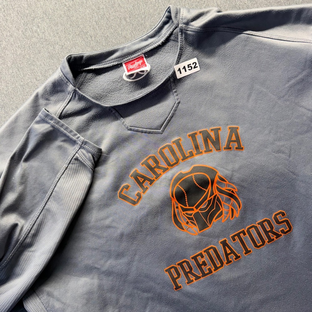 Rawlings Carolina Predators Gray Long Sleeve Training Shirt Mens 2XL Baseball